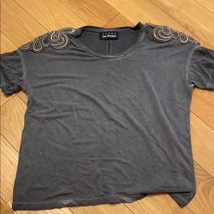 The kooples decal shoulder tee size small